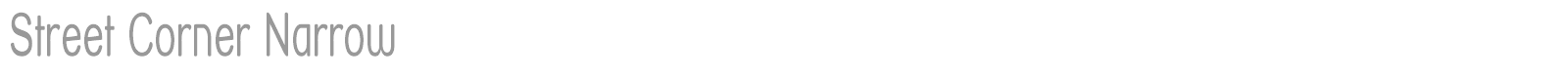 Street Corner font preview